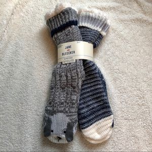 Jane and Bleecker two pair slipper socks